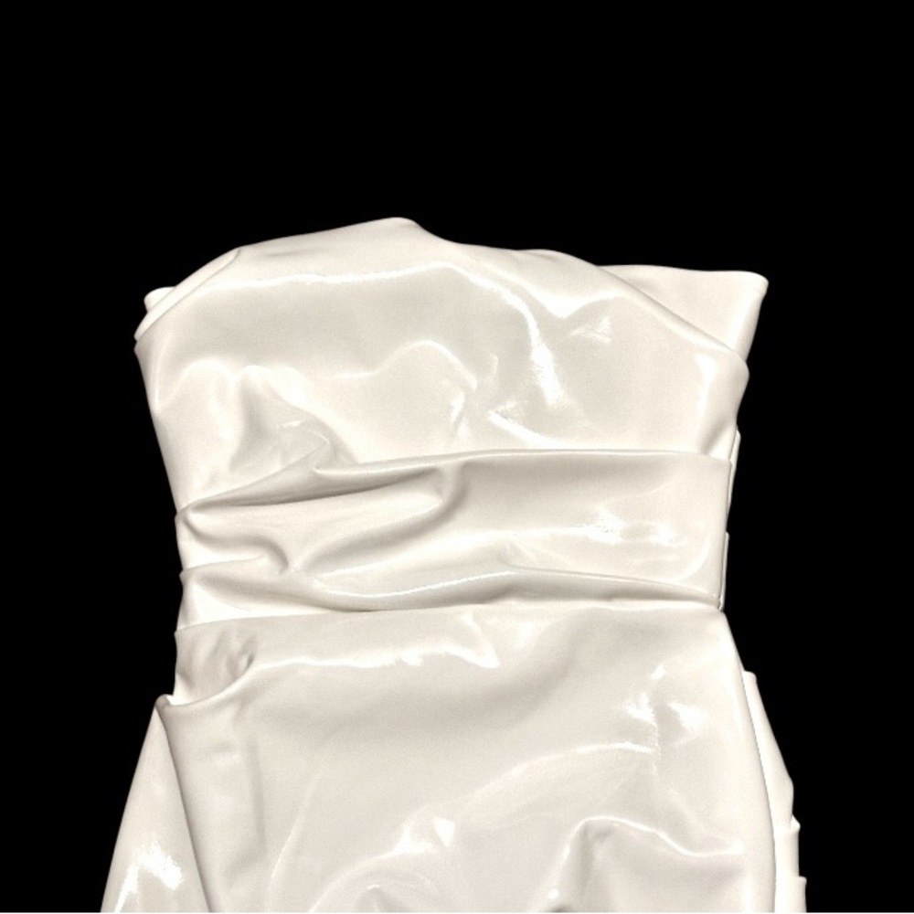 Alex Perry Decon Ruched Stretch Vinyl Strapless Dress Size 6. New with T… - Picture 3 of 10